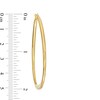 Thumbnail Image 3 of Made in Italy 50.0mm Abstract Tube Hoop Earrings in 14K Gold