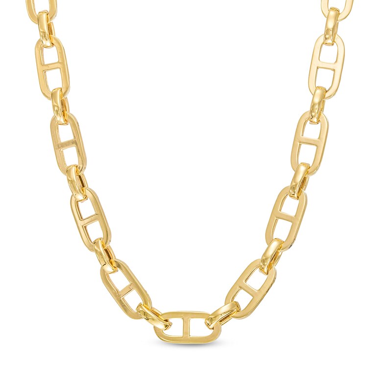 Main Image 1 of 7.0mm Mariner Chain Necklace in Hollow 10K Gold - 18"