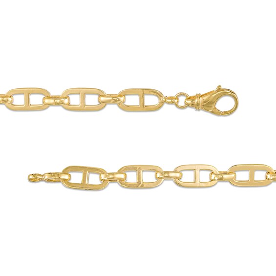 7.0mm Mariner Chain Necklace in Hollow 10K Gold - 18"
