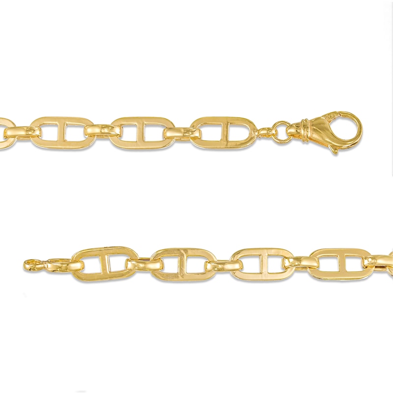 Main Image 3 of 7.0mm Mariner Chain Bracelet in Hollow 10K Gold - 7.5"
