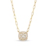 Thumbnail Image 1 of 1/3 CT. T.W. Composite Cushion Diamond Necklace in 10K Gold