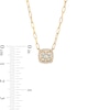 Thumbnail Image 3 of 1/3 CT. T.W. Composite Cushion Diamond Necklace in 10K Gold