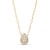 Thumbnail Image 1 of 1/3 CT. T.W. Composite Pear Diamond Necklace in 10K Gold