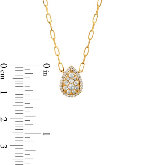 1/3 CT. T.w. Composite Pear Diamond Necklace in 10K Gold