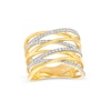Thumbnail Image 1 of 1/2 CT. T.W. Diamond Multi-Row Zig-Zag Ring in 10K Gold