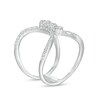Thumbnail Image 3 of 3/8 CT. T.W. Diamond Abstract Butterfly Ring in 10K White Gold