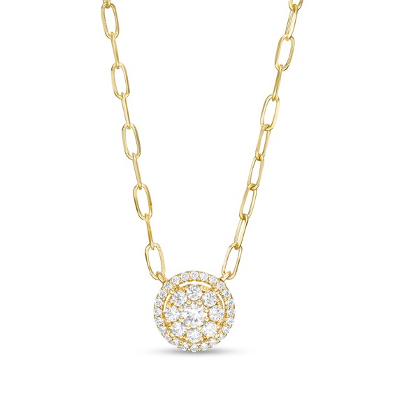 1/3 CT. T.w. Composite Diamond Necklace in 10K Gold