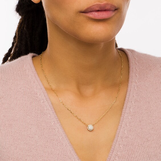 1/3 CT. T.w. Composite Diamond Necklace in 10K Gold