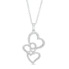 Thumbnail Image 0 of 1/3 CT. T.W. Diamond Interlocking Curvy Hearts Pendant in 10K White Gold