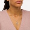 Thumbnail Image 2 of 1/3 CT. T.W. Diamond Interlocking Curvy Hearts Pendant in 10K White Gold