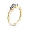 Thumbnail Image 3 of Blue Sapphire and Diamond Accent Three Stone Ring in 10K Gold