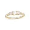 Thumbnail Image 0 of Opal and Diamond Accent Three Stone Ring in 10K Gold