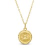 Thumbnail Image 1 of Textured Evil Eye Medallion Pendant in 10K Gold