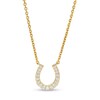 Thumbnail Image 1 of 1/10 CT. T.W. Diamond Horseshoe Necklace in 10K Gold
