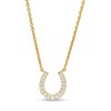 Thumbnail Image 0 of 1/10 CT. T.W. Diamond Horseshoe Necklace in 10K Gold