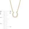 Thumbnail Image 3 of 1/10 CT. T.W. Diamond Horseshoe Necklace in 10K Gold