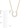 Thumbnail Image 2 of 1/10 CT. T.W. Diamond Horseshoe Necklace in 10K Gold