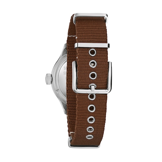 Men's Bulova Military Automatic Strap Watch with Blue Dial (Model: 96A282)