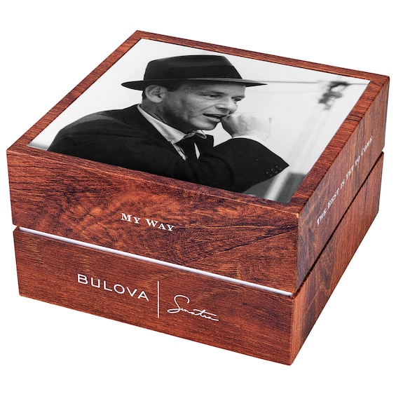 Men's Bulova Frank Sinatra 'Summer Wind' Collection Strap Watch with Black Dial (Model: 96B381)