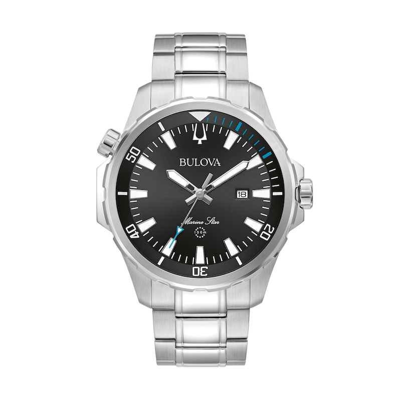 Main Image 1 of Men's Bulova Marine Star Watch with Black Dial (Model: 96B382)