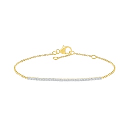 1/6 CT. T.W. Diamond Line Bracelet in 10K Gold - 7.5"
