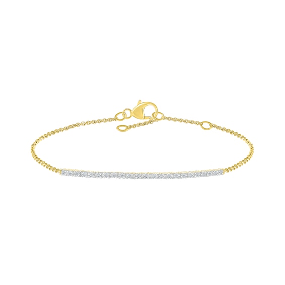 1/6 CT. T.w. Diamond Line Bracelet in 10K Gold - 7.5"