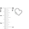 Thumbnail Image 3 of 1/4 CT. T.W. Diamond Curvy Heart Stud Earrings in 10K White Gold