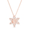 Thumbnail Image 1 of Morganite Flower Pendant in 10K Rose Gold