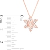 Thumbnail Image 3 of Morganite Flower Pendant in 10K Rose Gold