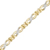 Thumbnail Image 1 of 1/4 CT. T.W. Diamond Infinity "X" Bracelet in 10K Gold - 7.5"