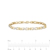 Thumbnail Image 4 of 1/4 CT. T.W. Diamond Infinity "X" Bracelet in 10K Gold - 7.5"