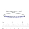 Thumbnail Image 3 of Sideways Oval Tanzanite Bolo Bracelet in Sterling Silver - 10"