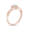 Thumbnail Image 2 of 1/8 CT. T.W. Diamond Heart Frame Vintage-Style Ring in 10K Rose Gold