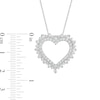 Thumbnail Image 3 of 1 CT. T.W. Diamond Shadow Heart Pendant in 10K White Gold