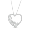 Thumbnail Image 1 of 1/2 CT. T.W. Diamond Scatter Heart Pendant in 10K White Gold