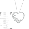 Thumbnail Image 3 of 1/2 CT. T.W. Diamond Scatter Heart Pendant in 10K White Gold