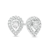 1/8 CT. T.W. Diamond Open Pear-Shaped Stud Earrings in 10K White Gold