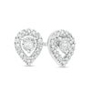 Thumbnail Image 1 of 1/8 CT. T.W. Diamond Open Pear-Shaped Stud Earrings in 10K White Gold
