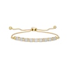 Thumbnail Image 1 of 1/2 CT. T.W. Multi-Diamond Nine Stone "X" Bolo Bracelet in 10K Gold - 9.5"