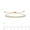 Thumbnail Image 3 of 1/2 CT. T.W. Multi-Diamond Nine Stone "X" Bolo Bracelet in 10K Gold - 9.5"