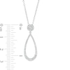 Thumbnail Image 3 of 1/3 CT. T.W. Diamond Elongated Open Teardrop Pendant in 10K White Gold