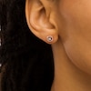 Thumbnail Image 2 of 1/8 CT. T.W. Diamond Cushion Stud Earrings in 10K Rose Gold