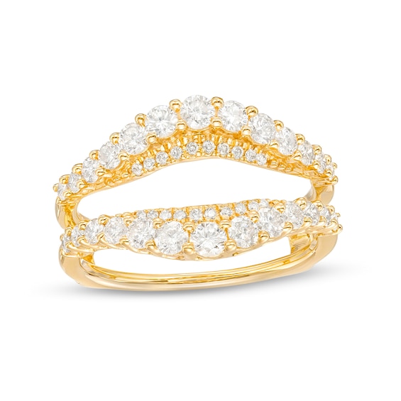 1 CT. T.w. Diamond Contour Solitaire Enhancer in 10K Gold