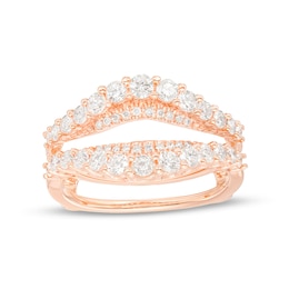 1 CT. T.W. Diamond Contour Solitaire Enhancer in 10K Rose Gold