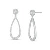 Thumbnail Image 1 of 5/8 CT. T.W. Diamond Open Teardrop Earrings in 10K White Gold