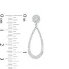 Thumbnail Image 3 of 5/8 CT. T.W. Diamond Open Teardrop Earrings in 10K White Gold