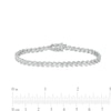 Thumbnail Image 4 of 1/2 CT. T.W. Diamond Marquise Line Bracelet in 10K White Gold - 7.5"