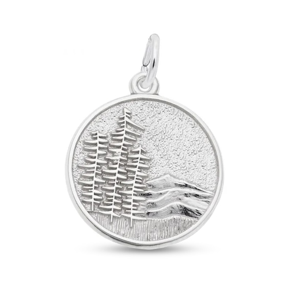 Rembrandt Charms® Mountain Scene Disc in Sterling Silver