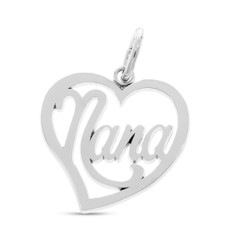Main Image 1 of Rembrandt Charms® Heart with "Nana" in Sterling Silver
