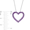 Thumbnail Image 3 of Amethyst Adjustable Heart Pendant in Sterling Silver